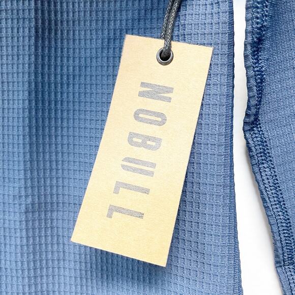 NoBull Women's Blue Waffle Knit Long Sleeve V Neck Performance Top Shirt XS - Picture 3 of 5